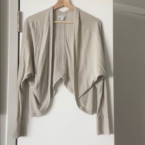 James Perse 100% Light Cotton Taupe Cardigan/Shrug